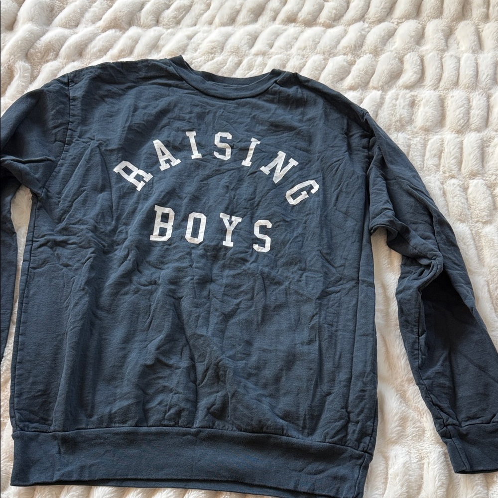 Faded Black 'Raising Boys' Sweatshirt